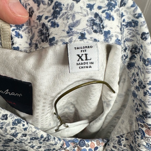 Robert Graham Modern Americana Men’s XL Tailored Fit Long Sleeve Shirt - Picture 4 of 7